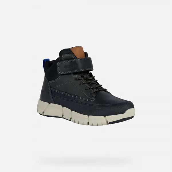 Black boys' ankle boots Geox Flexyper - Boys