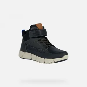 Black boys' ankle boots Geox Flexyper - Boys