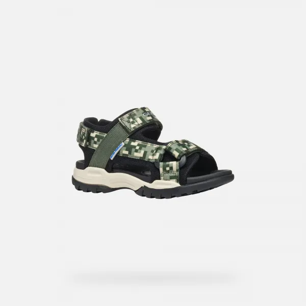 Dark green boys' sandals Geox Borealis - Boys