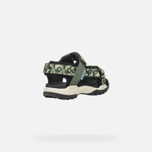 Dark green boys' sandals Geox Borealis - Boys