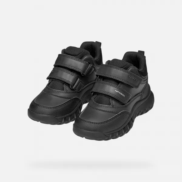 Black boys' ankle boots Geox Simbyos ABX - Boys