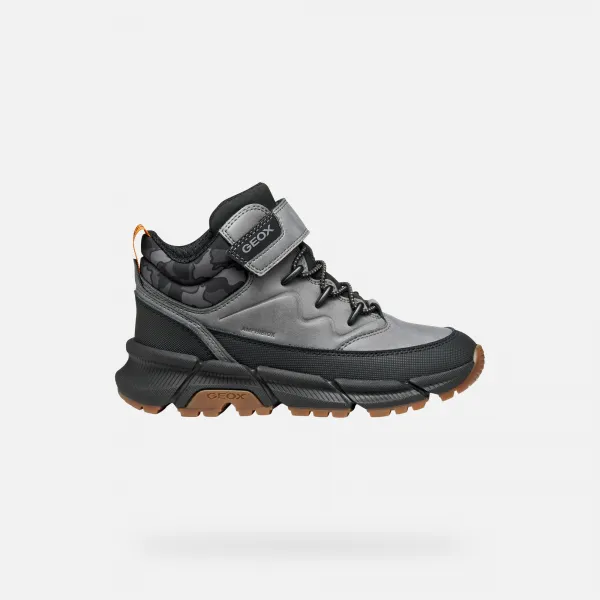Light grey boys' ankle boots Geox Flexyper Plus - Boys