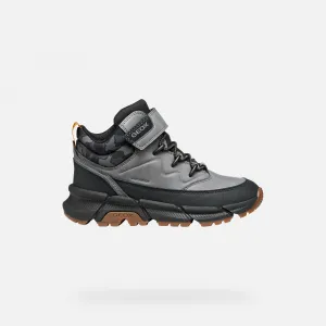Light grey boys' ankle boots Geox Flexyper Plus - Boys