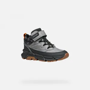 Light grey boys' ankle boots Geox Flexyper Plus - Boys