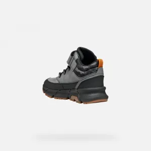 Light grey boys' ankle boots Geox Flexyper Plus - Boys