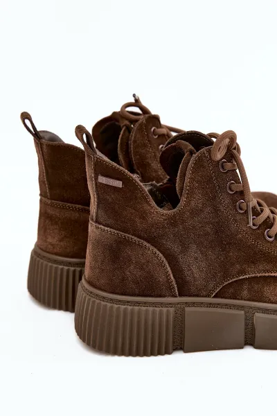 BIG STAR SHOES Semišové Nízke Dámske Čižmy Na Platforme Big Star