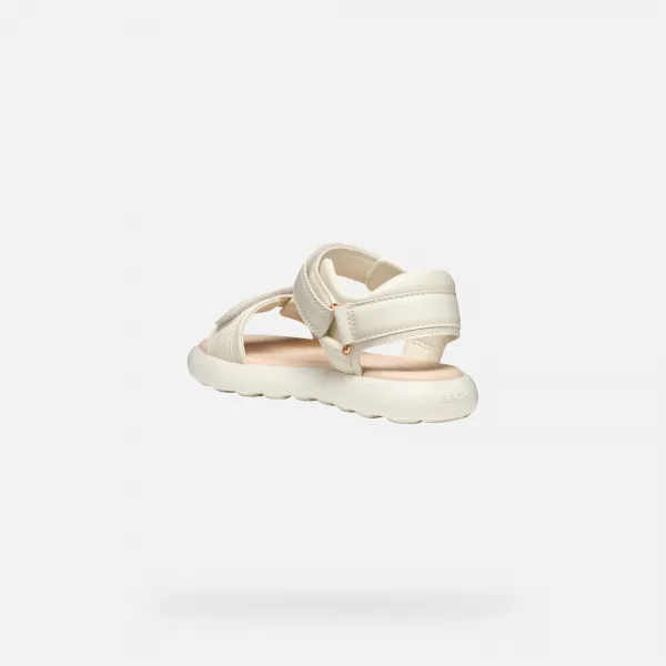 Cream Girls Sandals Geox Puffypop - Girls