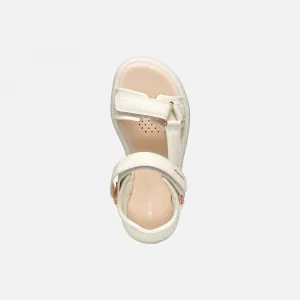 Cream Girls Sandals Geox Puffypop - Girls