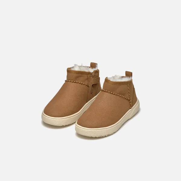 Light Brown Girls Ankle Boots Geox Theleven - Girls
