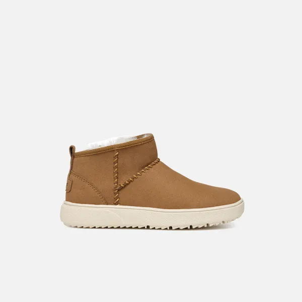 Light Brown Girls Ankle Boots Geox Theleven - Girls