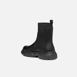 Black Girls Ankle Boots Geox Junette - Girls