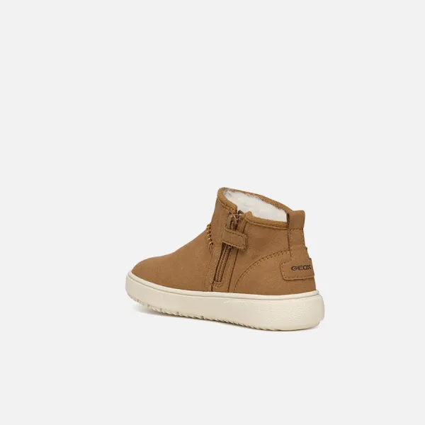 Light Brown Girls Ankle Boots Geox Theleven - Girls