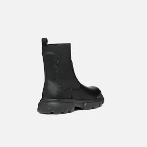 Black Girls Ankle Boots Geox Junette - Girls