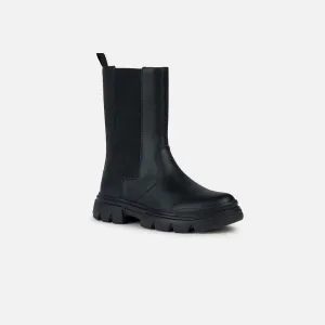 Black Girls Ankle Boots Geox Junette - Girls