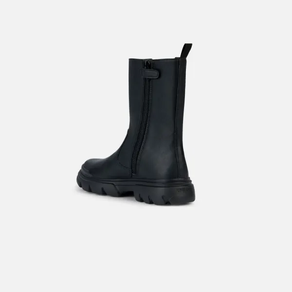 Black Girls Ankle Boots Geox Junette - Girls