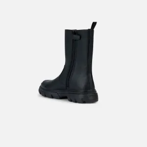 Black Girls Ankle Boots Geox Junette - Girls