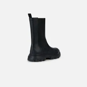 Black Girls Ankle Boots Geox Junette - Girls