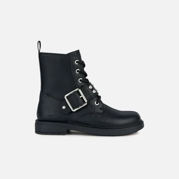 Black Girls Ankle Boots Geox Eclair - Girls