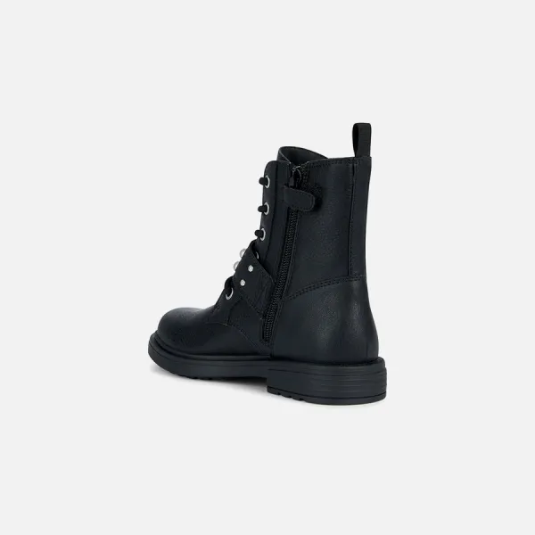 Black Girls Ankle Boots Geox Eclair - Girls