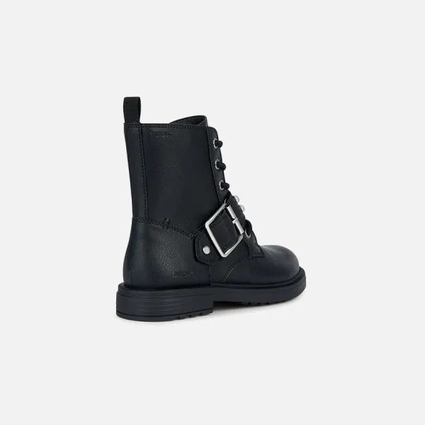 Black Girls Ankle Boots Geox Eclair - Girls