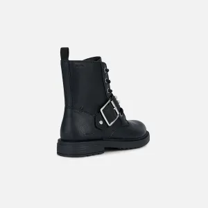 Black Girls Ankle Boots Geox Eclair - Girls