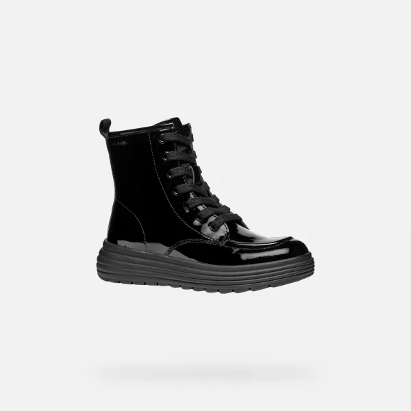Black Girls Ankle Boots Geox Phaolae - Girls