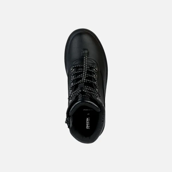 Black Girls Ankle Boots Geox Casey B ABX - Girls