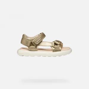Gold Girls Sandals Geox Puffypop - Girls