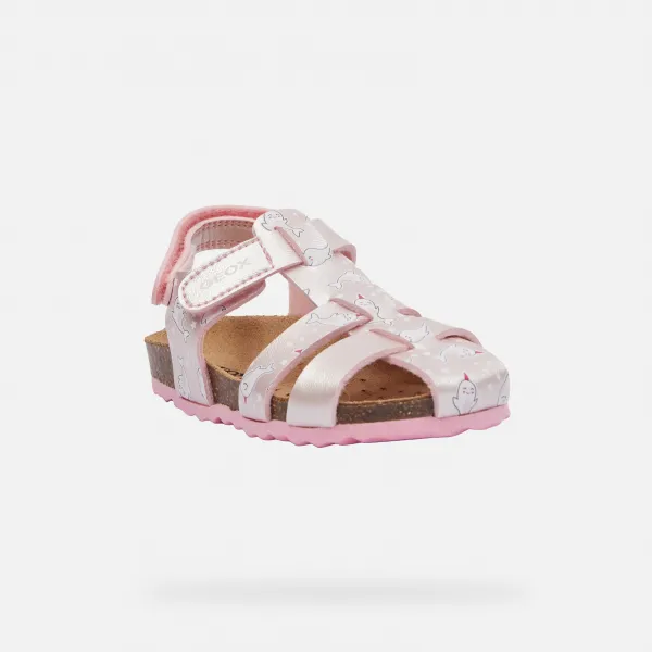 Pink Girls Sandals Geox Chalki - Girls