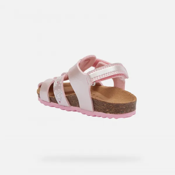 Pink Girls Sandals Geox Chalki - Girls