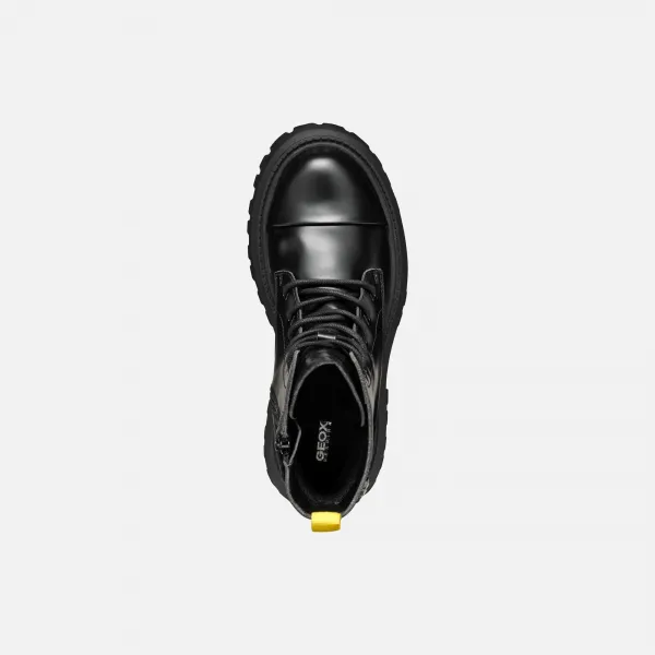 Black Girls Ankle Boots Geox Maquinnerns Girl - Girls