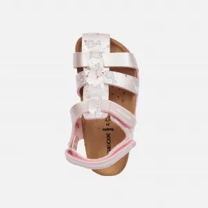 Pink Girls Sandals Geox Chalki - Girls