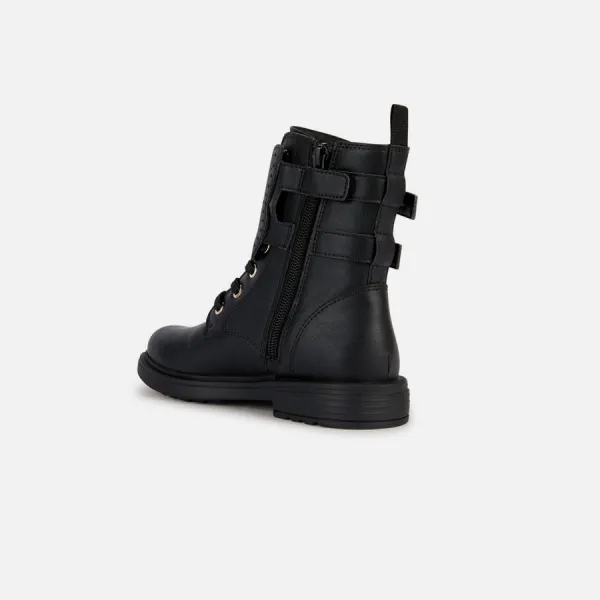 Black Girls Ankle Boots Geox Eclair - Girls