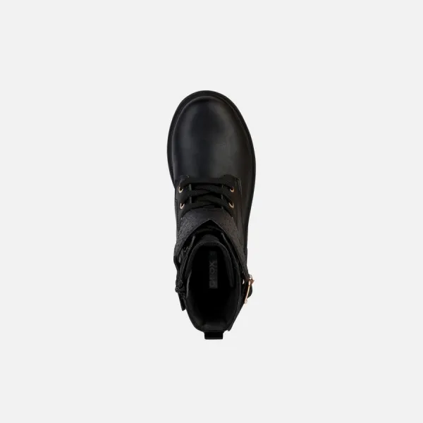 Black Girls Ankle Boots Geox Eclair - Girls