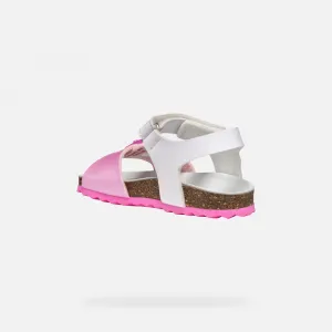 Geox B SANDAL CHALKI Dievčenské sandále, ružová, veľkosť