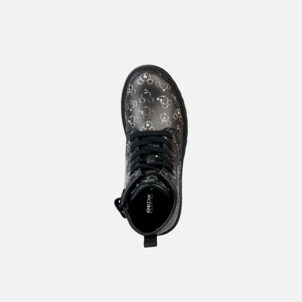 Black Girls Ankle Boots Geox Casey - Girls