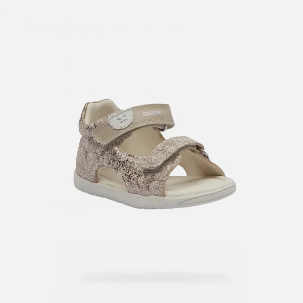 Beige Girls Sandals Geox Macchia - Girls