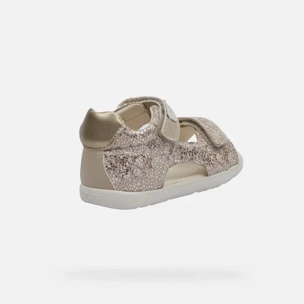 Beige Girls Sandals Geox Macchia - Girls