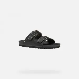 Black Girls' Slippers Geox Adriel - Girls