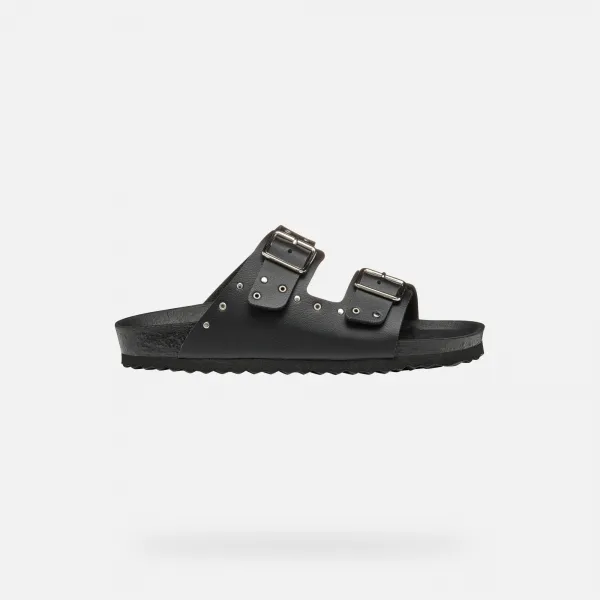Black Girls' Slippers Geox Adriel - Girls