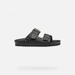 Black Girls' Slippers Geox Adriel - Girls