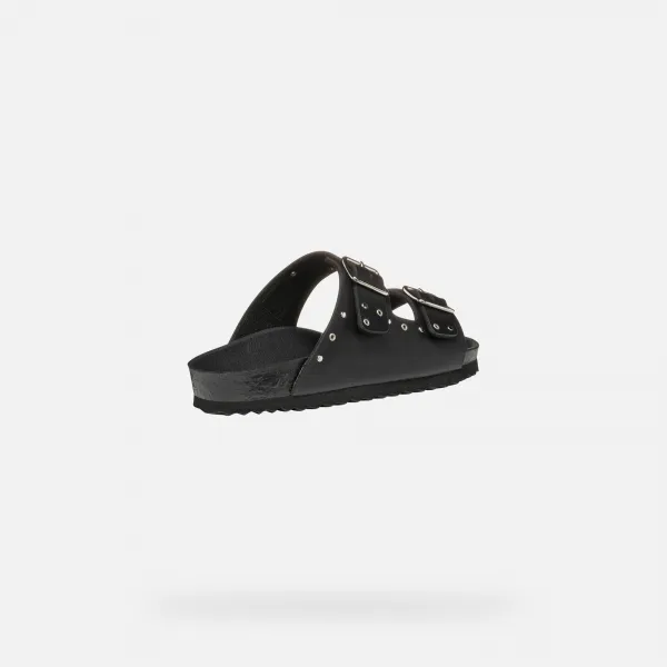 Black Girls' Slippers Geox Adriel - Girls