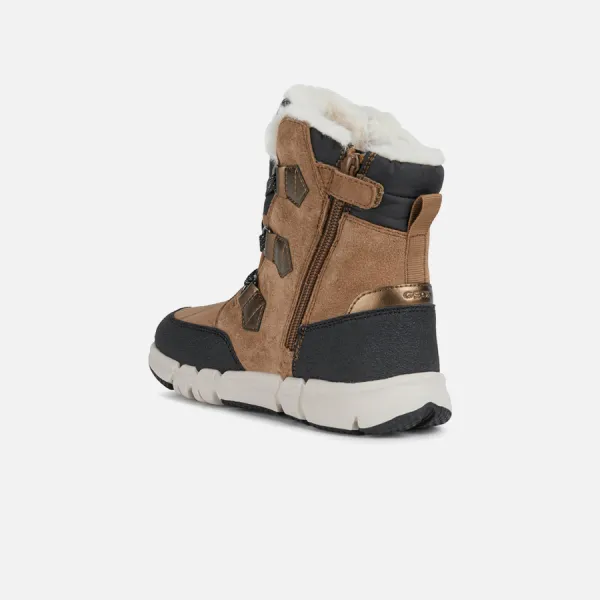 Light Brown Girls' Ankle Boots Geox Flexyper AB - Girls