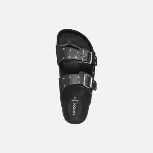 Black Girls' Slippers Geox Adriel - Girls