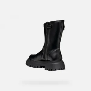 Black Girls Ankle Boots Geox Maquinnens - Girls