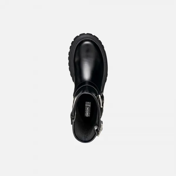 Black Girls Ankle Boots Geox Maquinnens - Girls