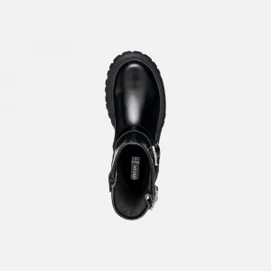 Black Girls Ankle Boots Geox Maquinnens - Girls