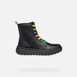 Black Girls Ankle Boots Geox Phaolae - Girls