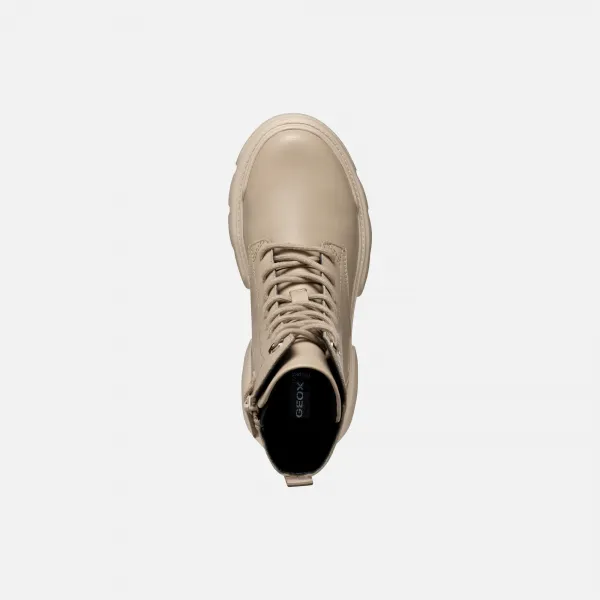 Beige Girls Ankle Boots Geox Junette - Girls