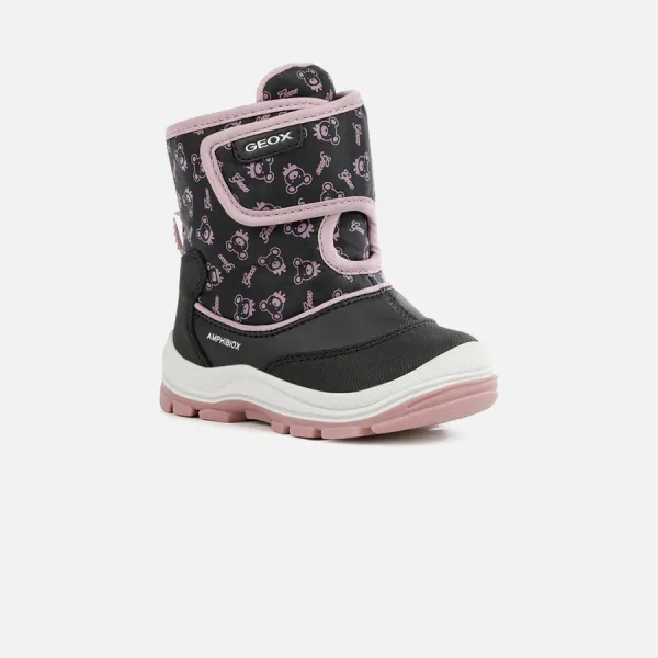 Black Girls Ankle Boots Geox Flanfil ABX - Girls
